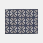 blauw blauw patroon met barokstijl fleece deken (Voorkant (Horizontaal))