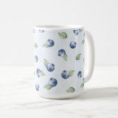 Blauw Blauwe Bosbessen Fruit Koffiemok (Voorkant rechts)