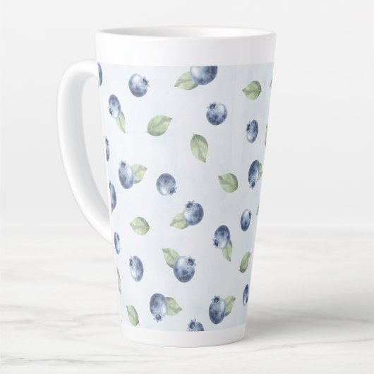 Blauw Blauwe Bosbessen Fruit Latte Mok (Linkerhoek)