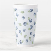 Blauw Blauwe Bosbessen Fruit Latte Mok (Voorkant)