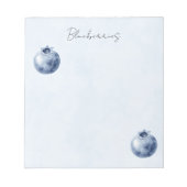 Blauw Blauwe Bosbessen Fruit Notitieblok (Voorkant)