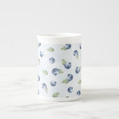 Blauw Blauwe Bosbessen Fruit Porselein Kop (Voorkant)