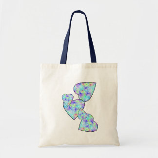 Blauw, blauwe harten tas