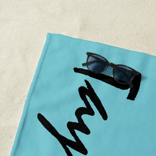 Blauw Blauwgroen Aangepaste Aangepaste Handdoek (In situ)