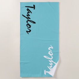 Blauw Blauwgroen Aangepaste Aangepaste Handdoek
