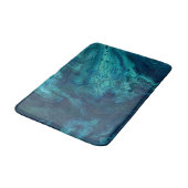 Blauw Blauwgroen acrylveeg Abstract vloeibaar Badmat (Gekanteld)