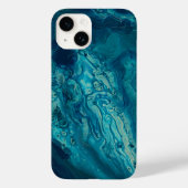Blauw Blauwgroen acrylveeg Abstract vloeibaar Case-Mate iPhone Case (Achterkant)