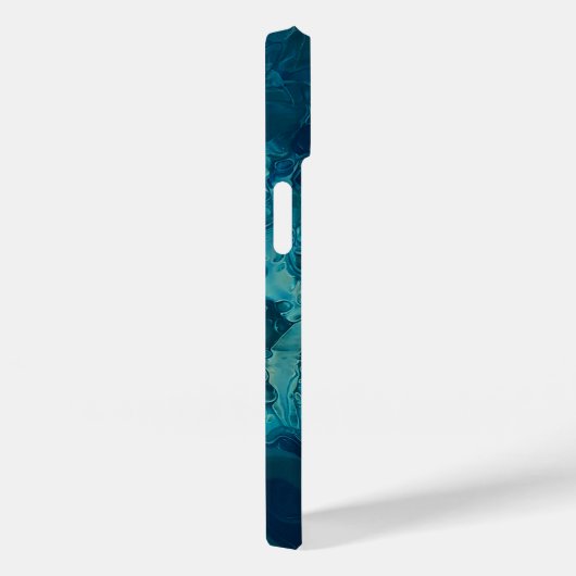 Blauw Blauwgroen acrylveeg Abstract vloeibaar Case-Mate iPhone Case (Achterkant / Rechts)