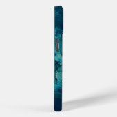 Blauw Blauwgroen acrylveeg Abstract vloeibaar Case-Mate iPhone Case (Achterkant / Rechts)