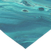 Blauw Blauwgroen acrylveeg Abstract vloeibaar Korte Tafelloper (Hoek)