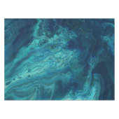 Blauw Blauwgroen acrylveeg Abstract vloeibaar Tafelkleed (Voorkant (Horizontaal))