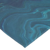 Blauw Blauwgroen acrylveeg Abstract vloeibaar Tafelkleed (Gekanteld)