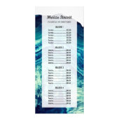 Blauw Blauwgroen Agaat Geode Stone Roos Gouden Pri Reclamekaart (Voorkant)