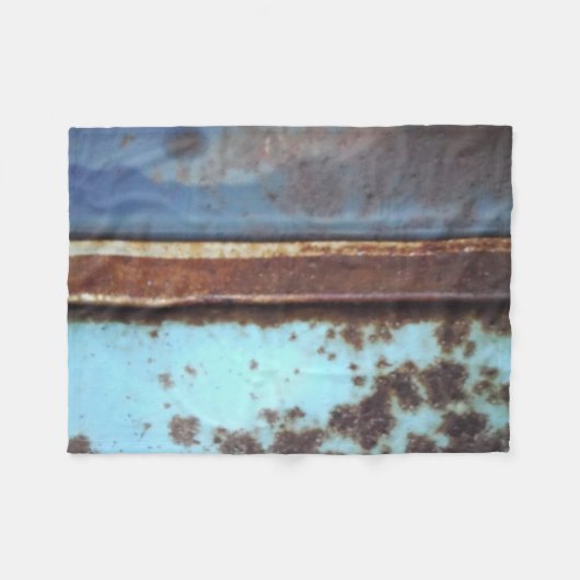 Blauw blauwgroen bruin custom antiek auto, roest m fleece deken (Voorkant (Horizontaal))