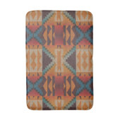 Blauw Blauwgroen Donkerbruin Beige Sinaasappel Roo Badmat (Voorkant Verticaal)