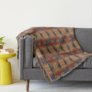 Blauw Blauwgroen Donkerbruin Beige Sinaasappel Roo Deken