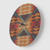 Blauw Blauwgroen Donkerbruin Beige Sinaasappel Roo Grote Klok (Hoek)