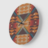 Blauw Blauwgroen Donkerbruin Beige Sinaasappel Roo Grote Klok (Hoek)