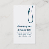 Blauw blauwgroen en wit DJ promoter visitekaartje (Achterkant)