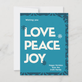 Blauw Blauwgroen Familie Afbeelding Lijst Kerstvak Notitiekaartje