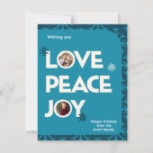 Blauw Blauwgroen Familie Custom Afbeelding Lijst K Notitiekaartje (Voorkant)