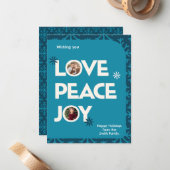 Blauw Blauwgroen Familie Custom Afbeelding Lijst K Notitiekaartje (Voorkant / Achterkant in situ)