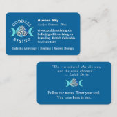 Blauw-Blauwgroen Godin Rising Visitekaartje (Voorkant / Achterkant)