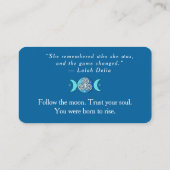 Blauw-Blauwgroen Godin Rising Visitekaartje (Achterkant)