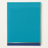 Blauw Blauwgroen Goud Modern Trendy Dagelijks Weke Planner (Achterkant)