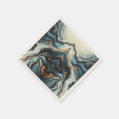 Blauw Blauwgroen Gouden Agaat Modern Glam Elegant  Servet (Hoek)