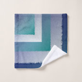 Blauw blauwgroen grijs ex pastel bad handdoek (Wasdoekje)