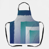 Blauw blauwgroen grijs ex pastel schort (Voorkant)