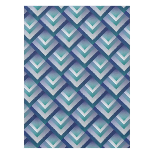 Blauw blauwgroen grijs ex pastel tafelkleed (Voorkant)