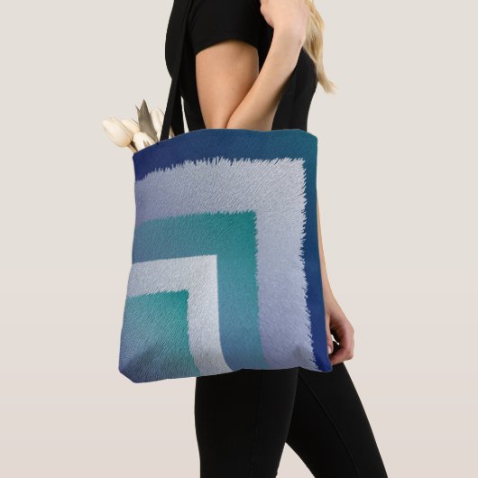 Blauw blauwgroen grijs ex pastel tote bag (Dichtbij)