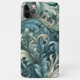 Blauw Blauwgroen Groen Grijs Paisley Kunstpatroon Case-Mate iPhone Case