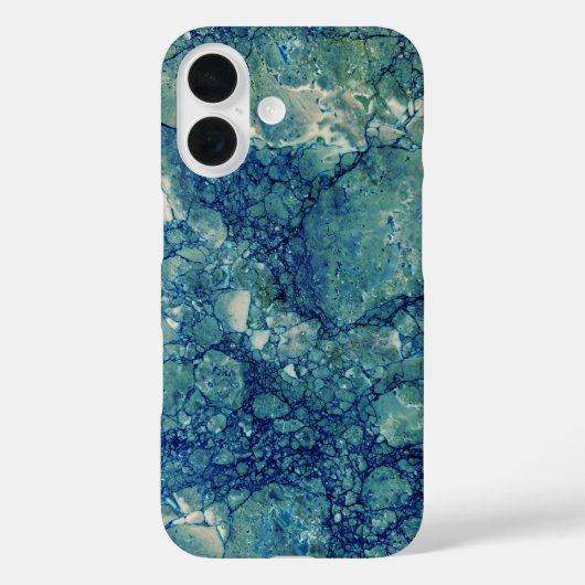 Blauw Blauwgroen groen marmeren textuur Case-Mate iPhone Case (Achterkant)