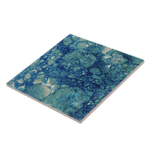 Blauw Blauwgroen groen marmeren textuur Tegeltje