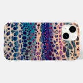 Blauw Blauwgroen Lila wit acryl Abstracte fluïdkun Case-Mate iPhone Case (Achterkant (horizontaal))