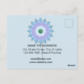 Blauw Blauwgroen Lotus Bloem Yoga Meditatie Holist Briefkaart (Achterkant)