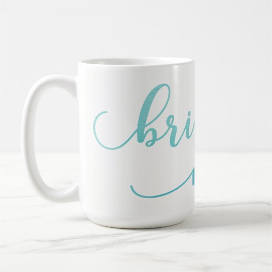 Blauw & Blauwgroen Ombre Waterverf Bruidsmeisje Gi Koffiemok (Links)