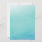 Blauw & Blauwgroen Ombre Waterverf Save the Date 5 (Achterkant)
