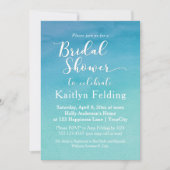 Blauw & Blauwgroen Ombre Waterverf Vrijgezellenfee Kaart (Voorkant)