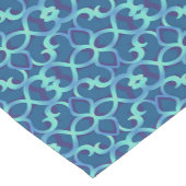 Blauw Blauwgroen openlooppatroon Korte Tafelloper (Hoek)