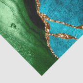 Blauw/Blauwgroen/Paars Agate met goudveinen Tissuepapier (Detail)