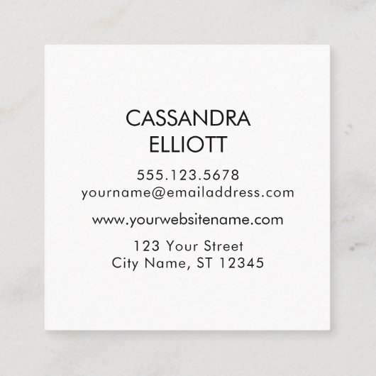 Blauw Blauwgroen Paars en goudalcohol Vloeibare in Vierkante Visitekaartje (Achterkant)