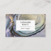 Blauw Blauwgroen Paars en goudalcohol Vloeibare in Visitekaartje (Voorkant)