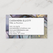 Blauw Blauwgroen Paars en goudalcohol Vloeibare in Visitekaartje (Achterkant)