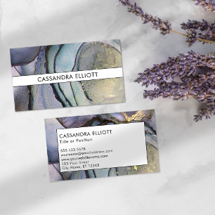 Blauw Blauwgroen Paars en goudalcohol Vloeibare in Visitekaartje