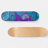Blauw, Blauwgroen, Paarse zwemvezel Persoonlijk Skateboard (Horizontaal)