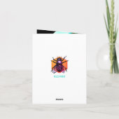 Blauw blauwgroen PCB-bord, elektronisch gedrukte s Bedankkaart (Achterkant)